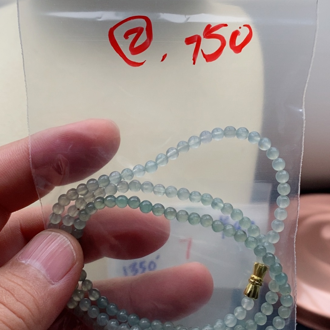 定制翡翠未镶嵌翡翠珠链