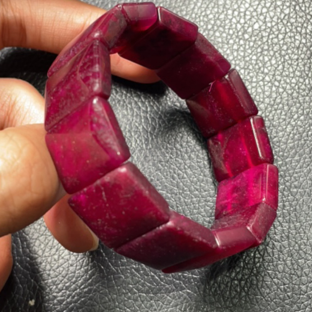   554  玫红舒手牌手串