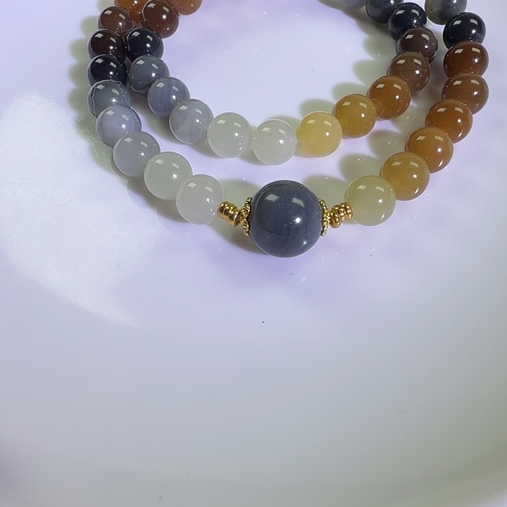 和田玉未镶嵌手链卡8楼兰双签