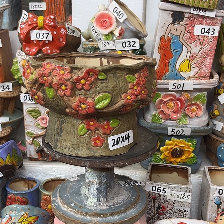 粗陶材质多肉花盆