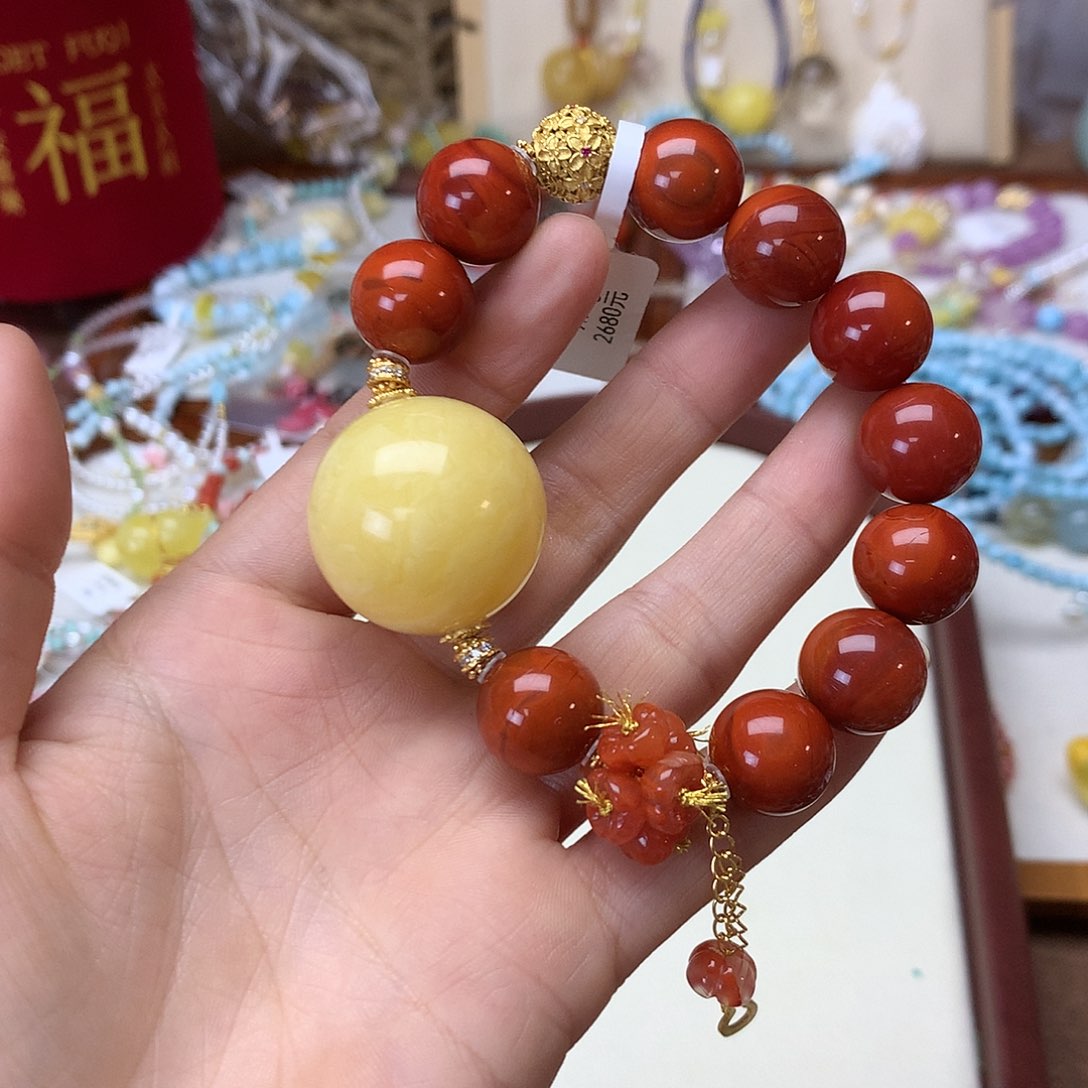 蜜蜡颈饰未镶嵌手链