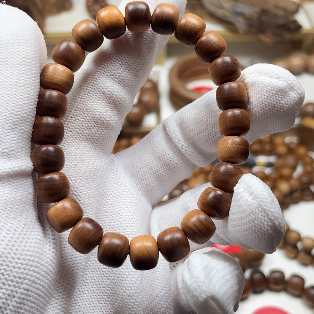 手串/手链檀香木老山檀香8/9风化横纹虎皮