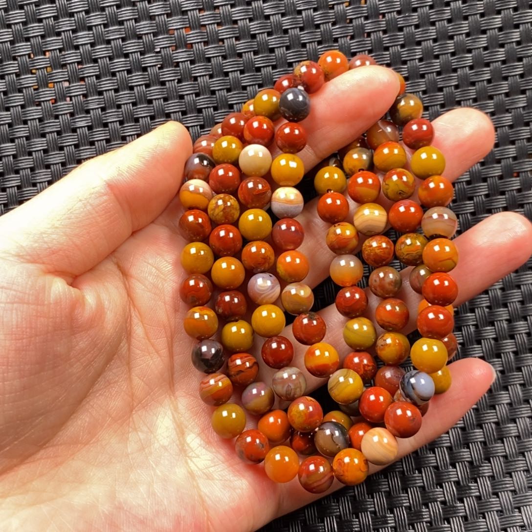 玛瑙/玉髓项链未镶嵌战国红项链