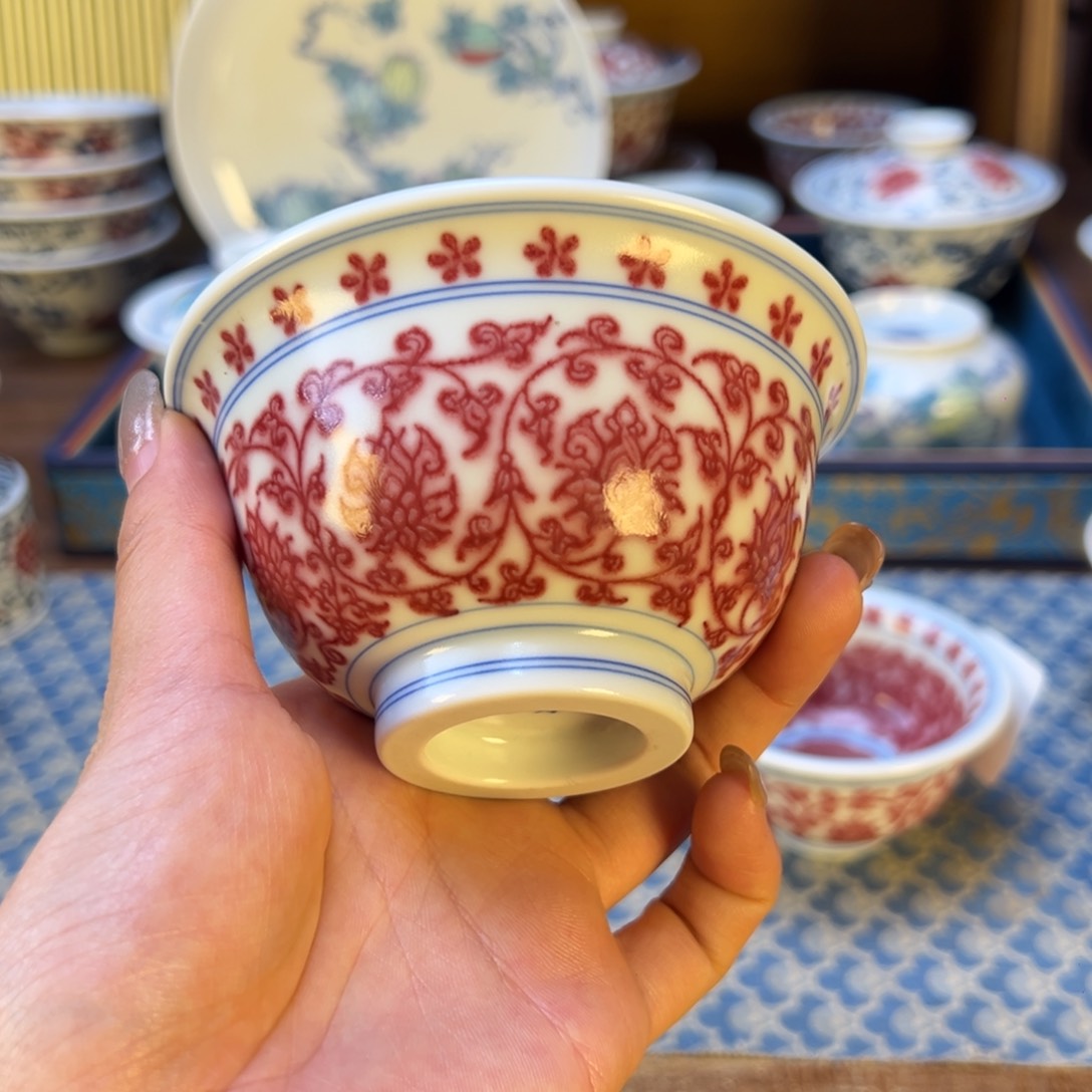 摆件110毫升新年快乐景德镇茶器百宝箱