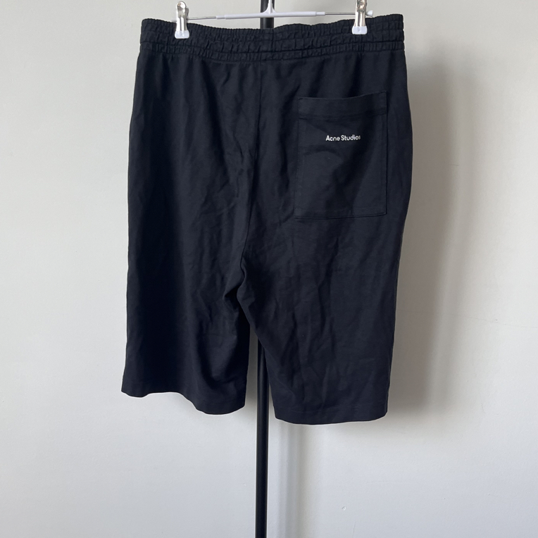 未使用 Acne studio 字母徽标中腰印花松紧五分运动短裤 01738