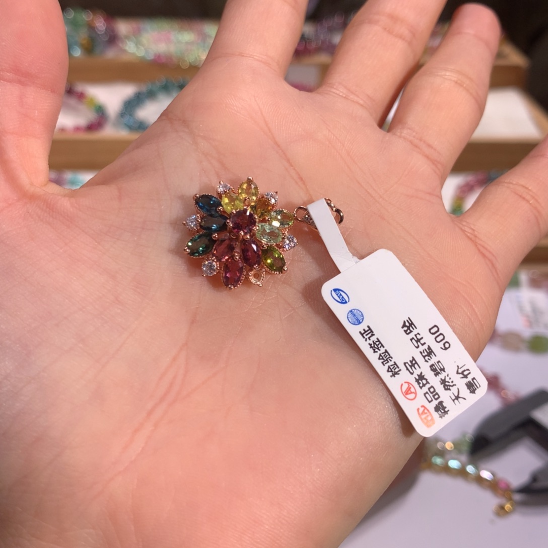 碧玺多样性发货一件银S925镶嵌