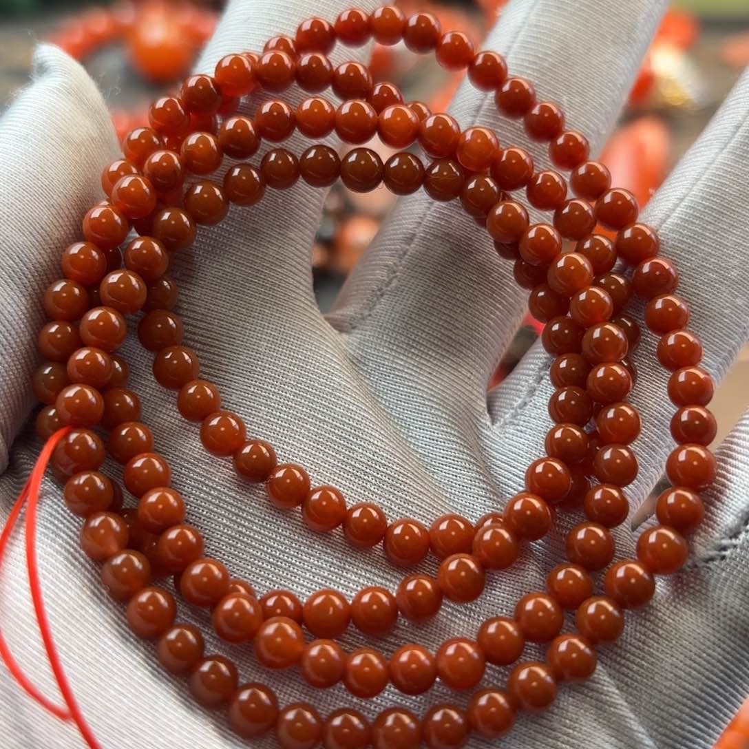 南红玛瑙手链未镶嵌
