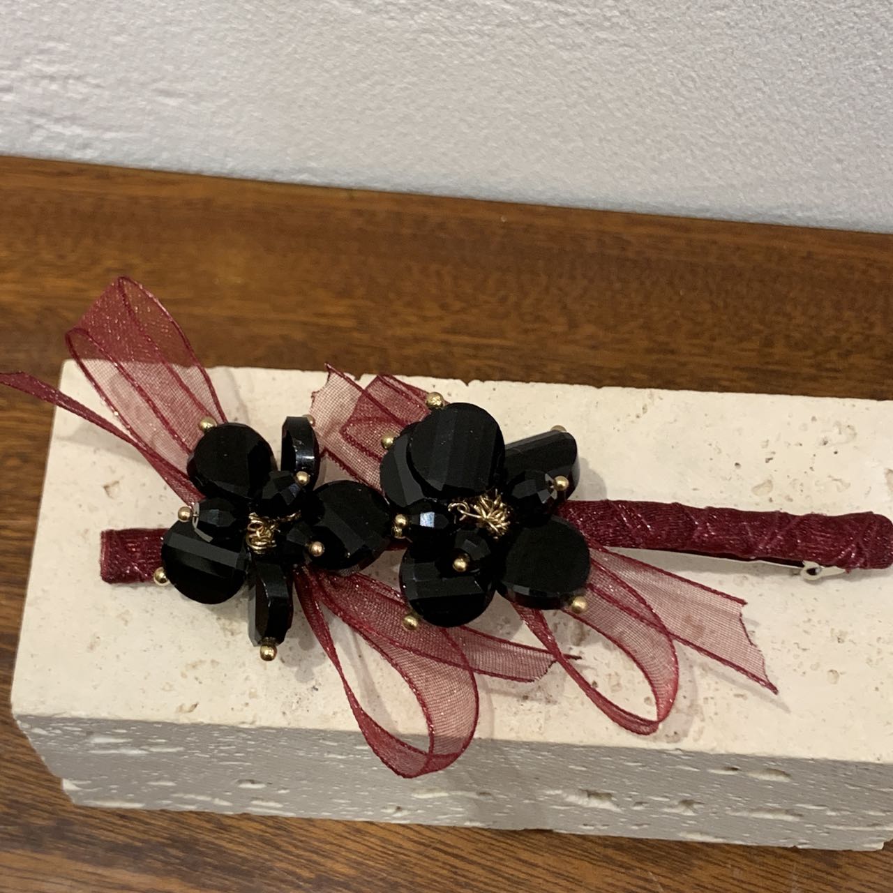 GREBUTY 6027简约百搭流苏蝴蝶结弹簧夹