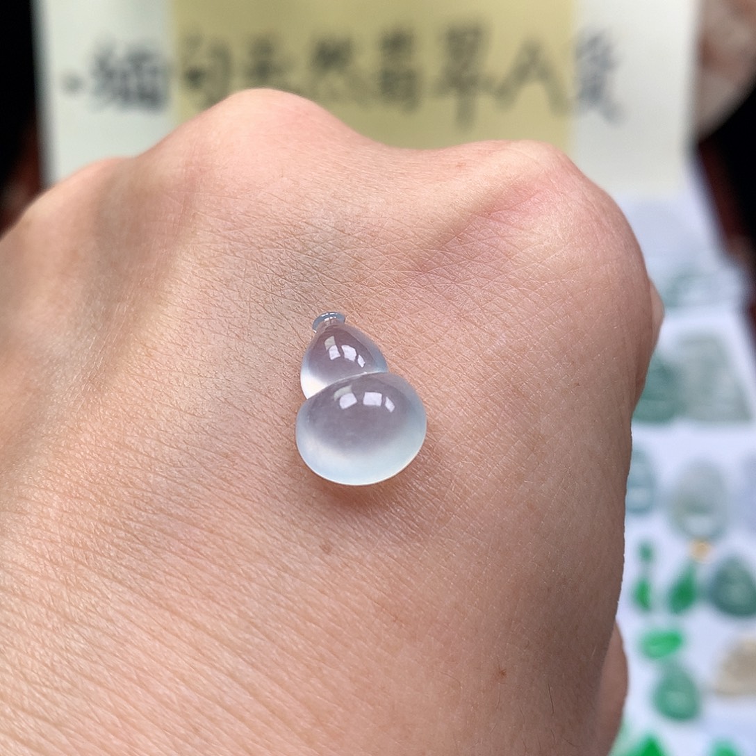翡翠散珠缅甸天然A货翡翠冰种葫芦
