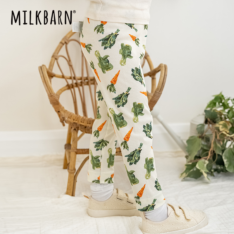 Milkbarn2025春秋新品儿童长裤男女童休闲裤宝宝莫代尔裤子运动裤