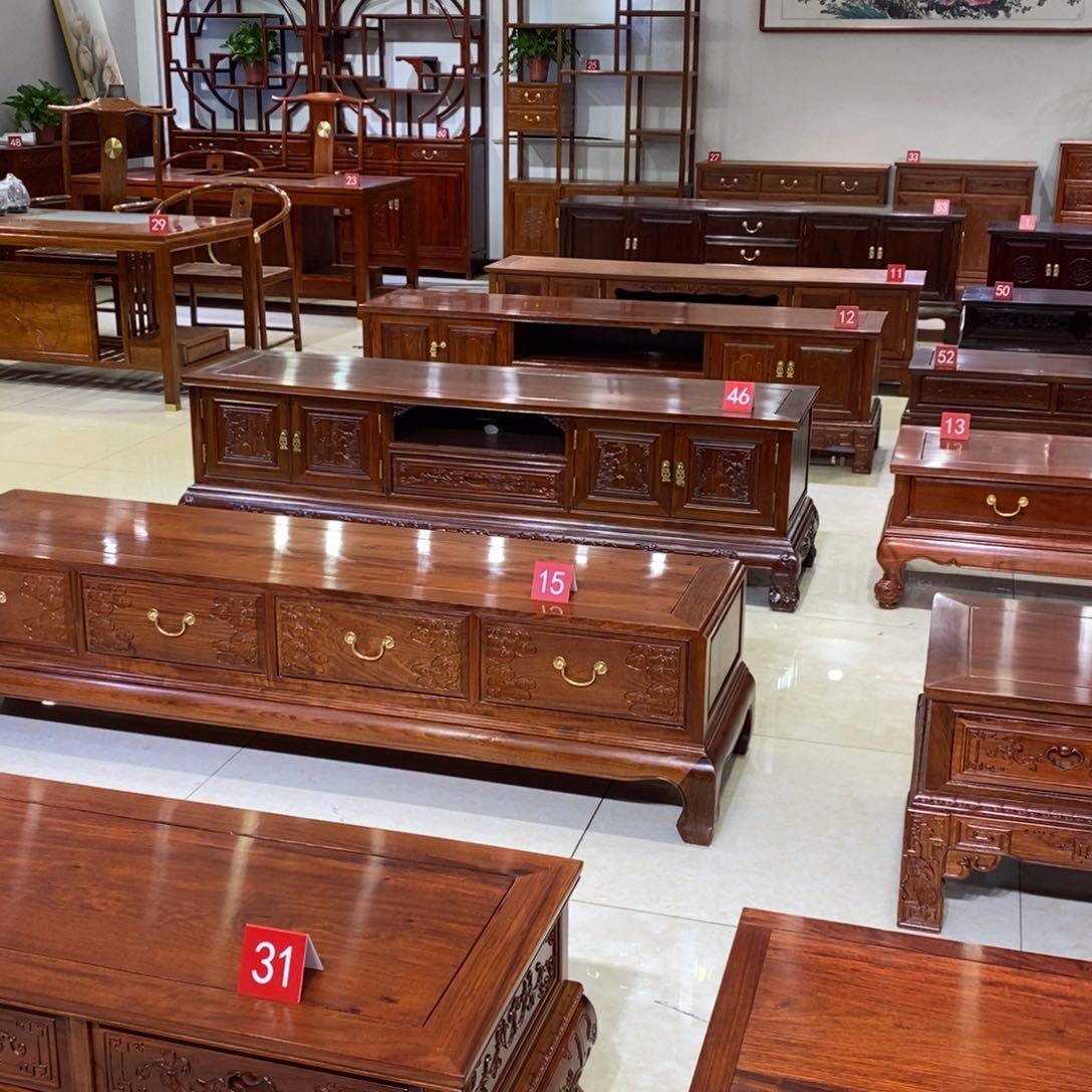 黑酸枝木类书柜㥂*圆桌