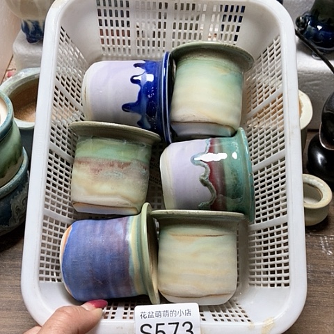 紫砂花盆573微瑕品口径5厘米左右的