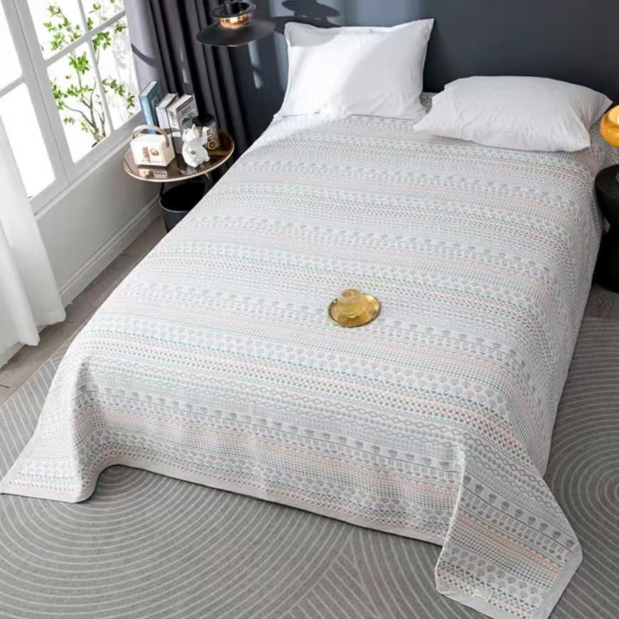 纯棉纱布亚暂小尺寸凉席