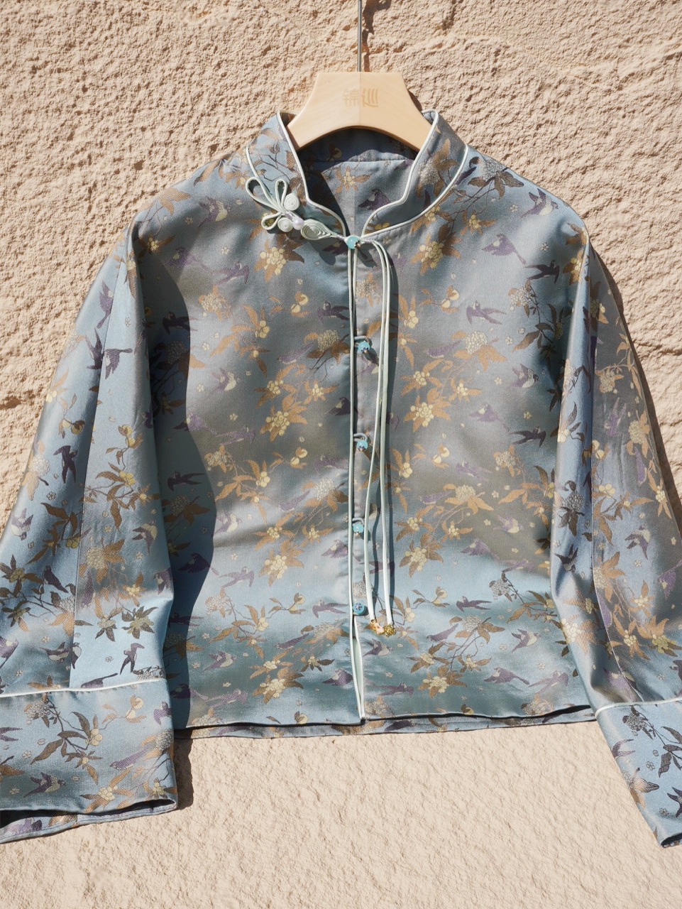 丝路｜钱小萍枇杷山雀宋锦新中式外套