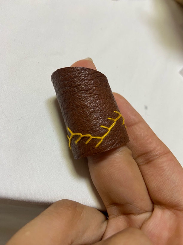 绣花真皮顶针手缝针伴侣