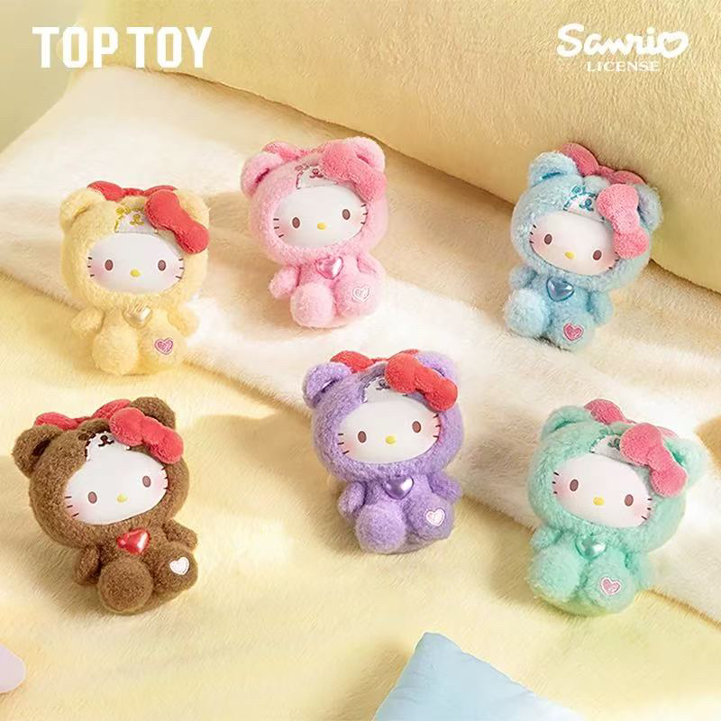 TOPTOY《官方正品》三丽鸥Hello kitty泰迪睡衣系列毛绒挂件盲盒