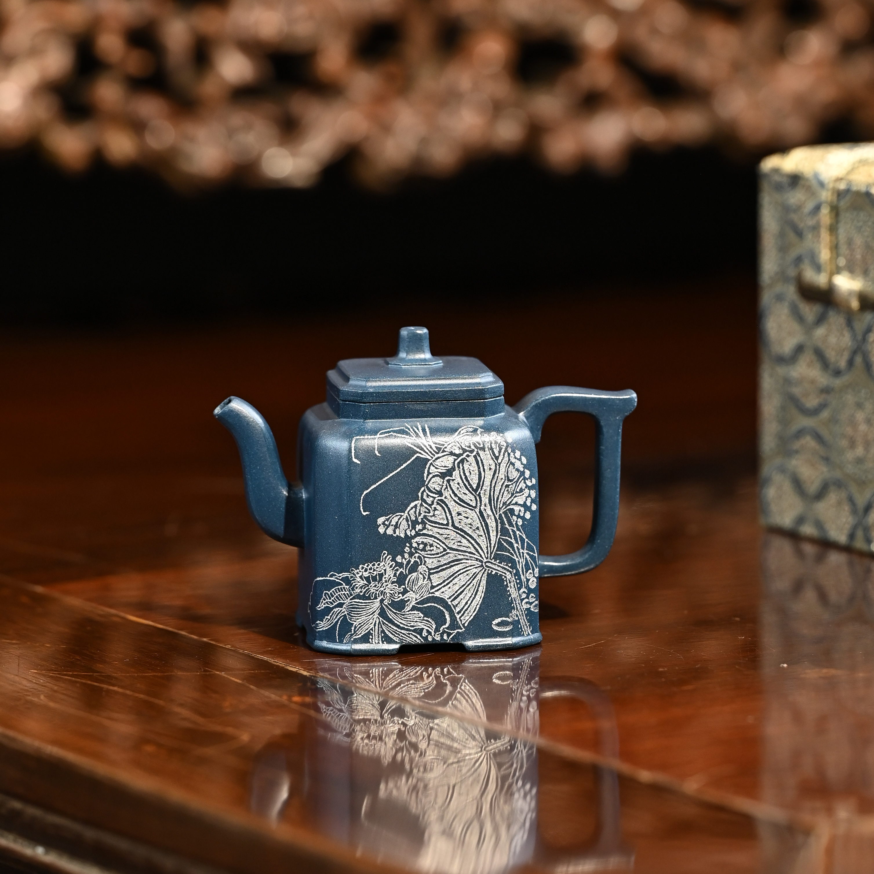 范家壶庄《风生水起》墨绿泥145cc品牌系列手工紫砂壶