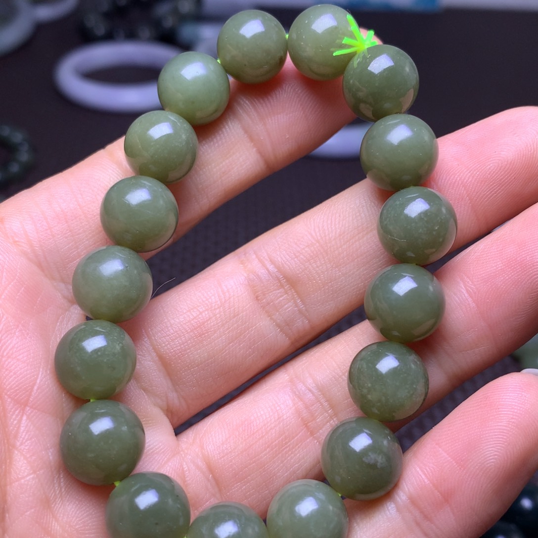未镶嵌手串和田玉青黄口12