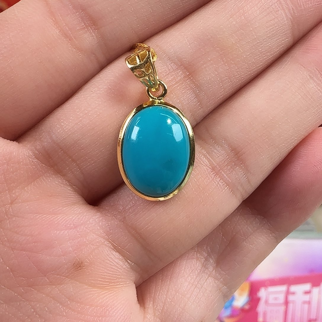 绿松石银S925镀金镶嵌珠宝奇石