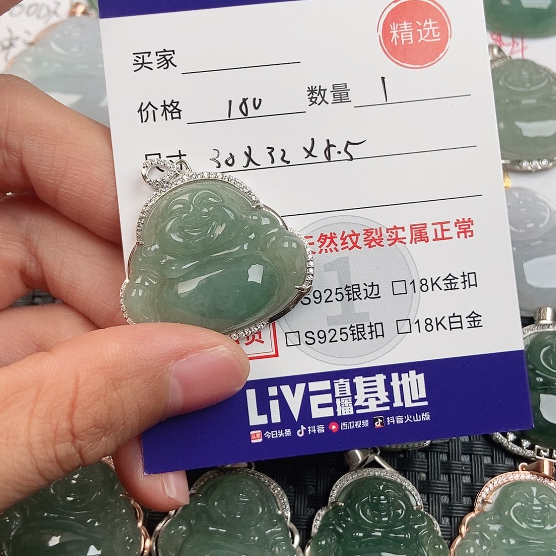 翡翠银S925镶嵌颈饰