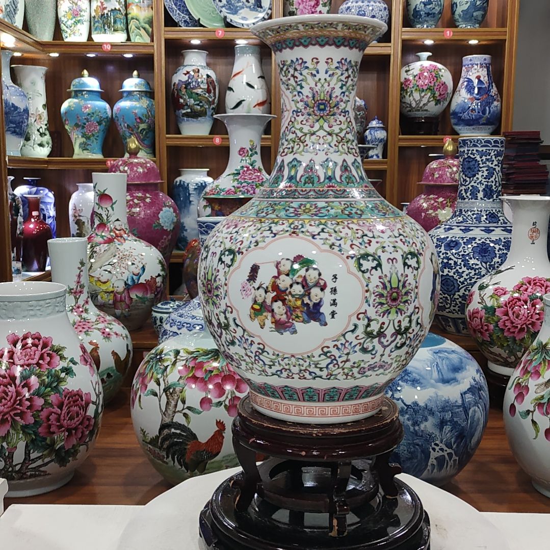 瓶景德镇陶瓷花瓶子