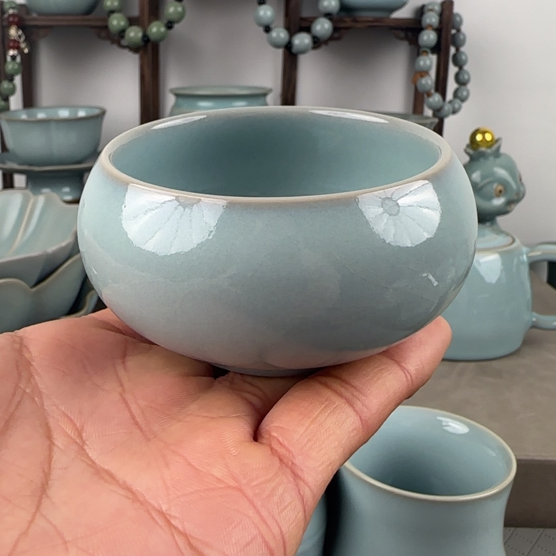 其他北****平汝瓷罗汉杯支钉烧天青釉