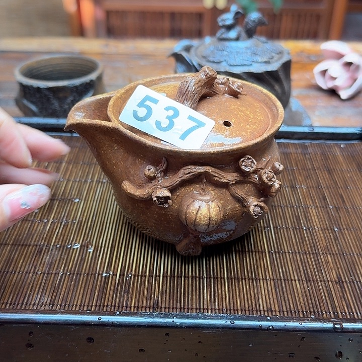 纯手工制作粗陶茶具