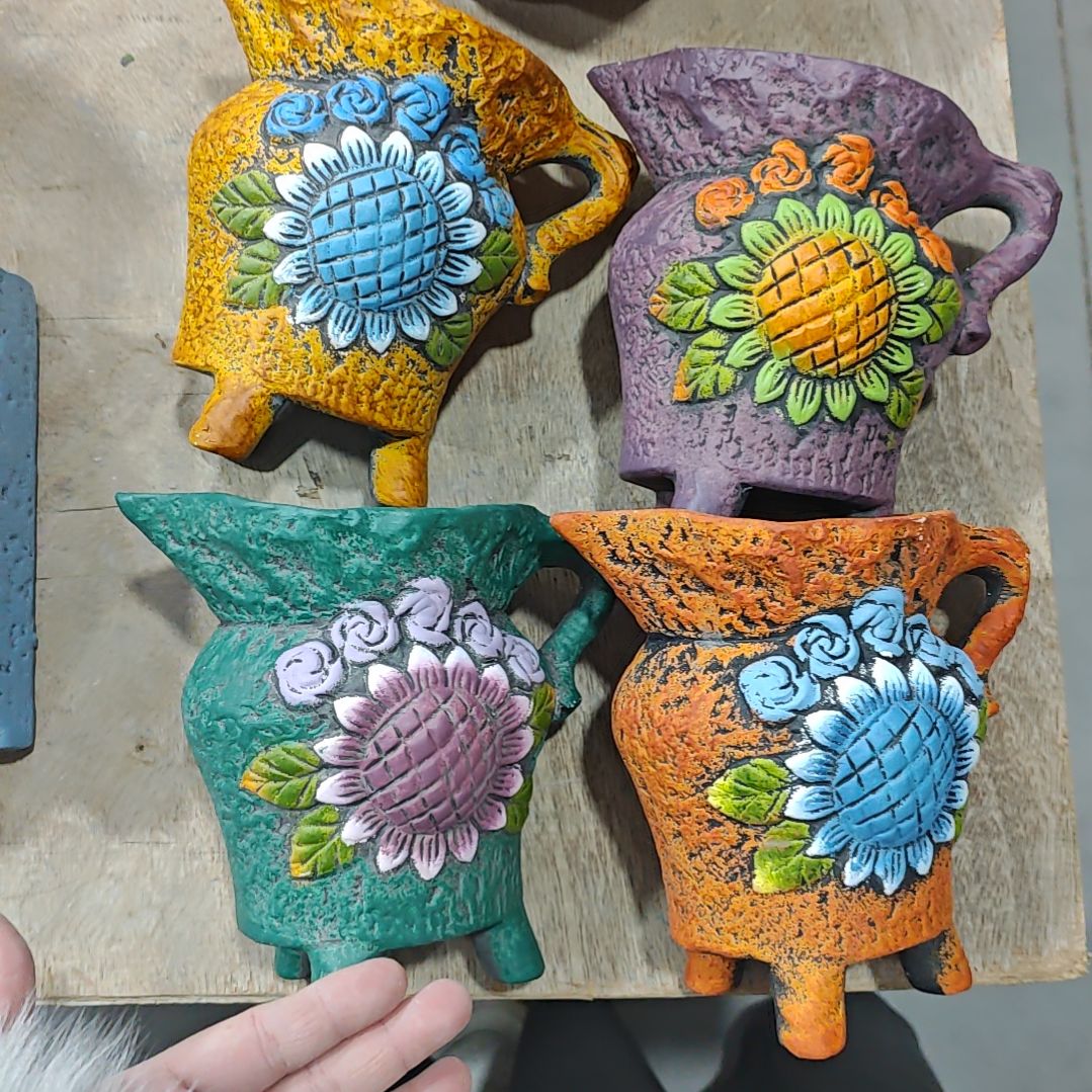 红陶吸水透气的白陶花盆凑满12发货