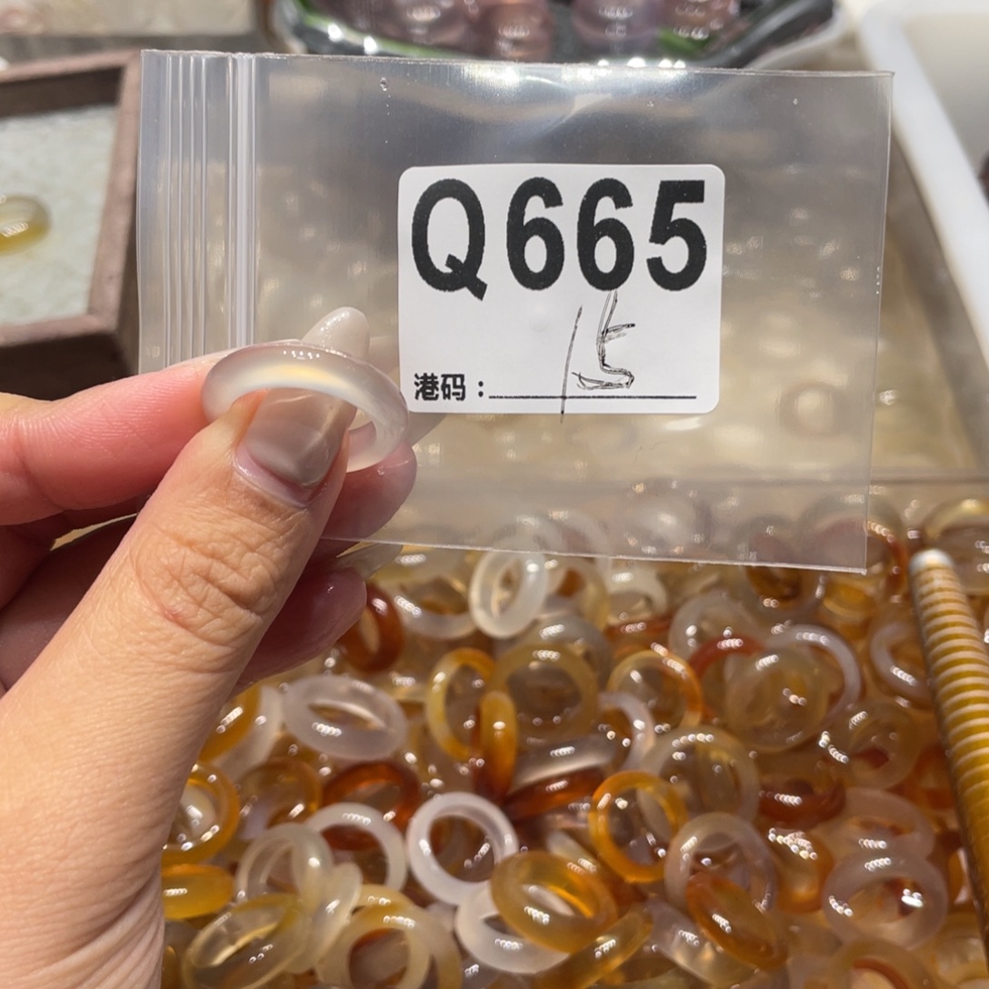 玛瑙/玉髓未镶嵌戒指665