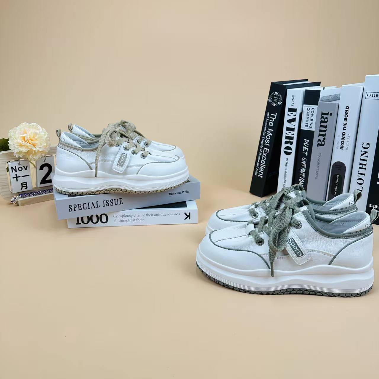 小强家女鞋  小白鞋女软底显脚小透气（A40-4-2）（4231C37492W-67）