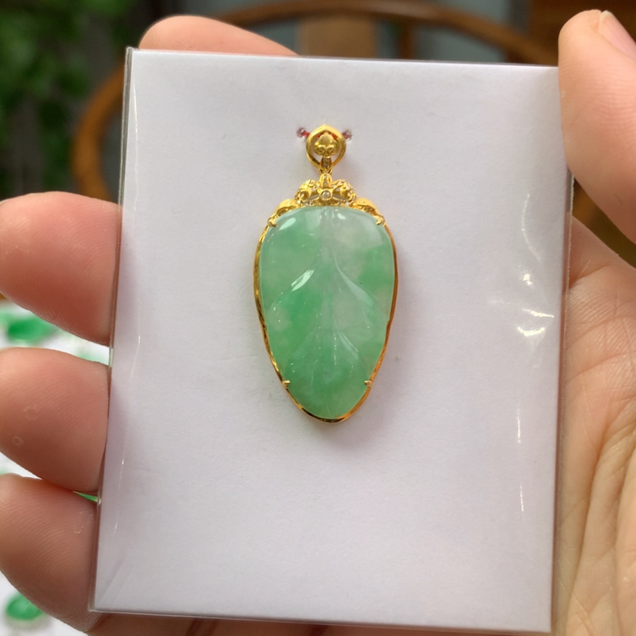 【闪购商品】翡翠颈饰18K金镶嵌翡翠首饰