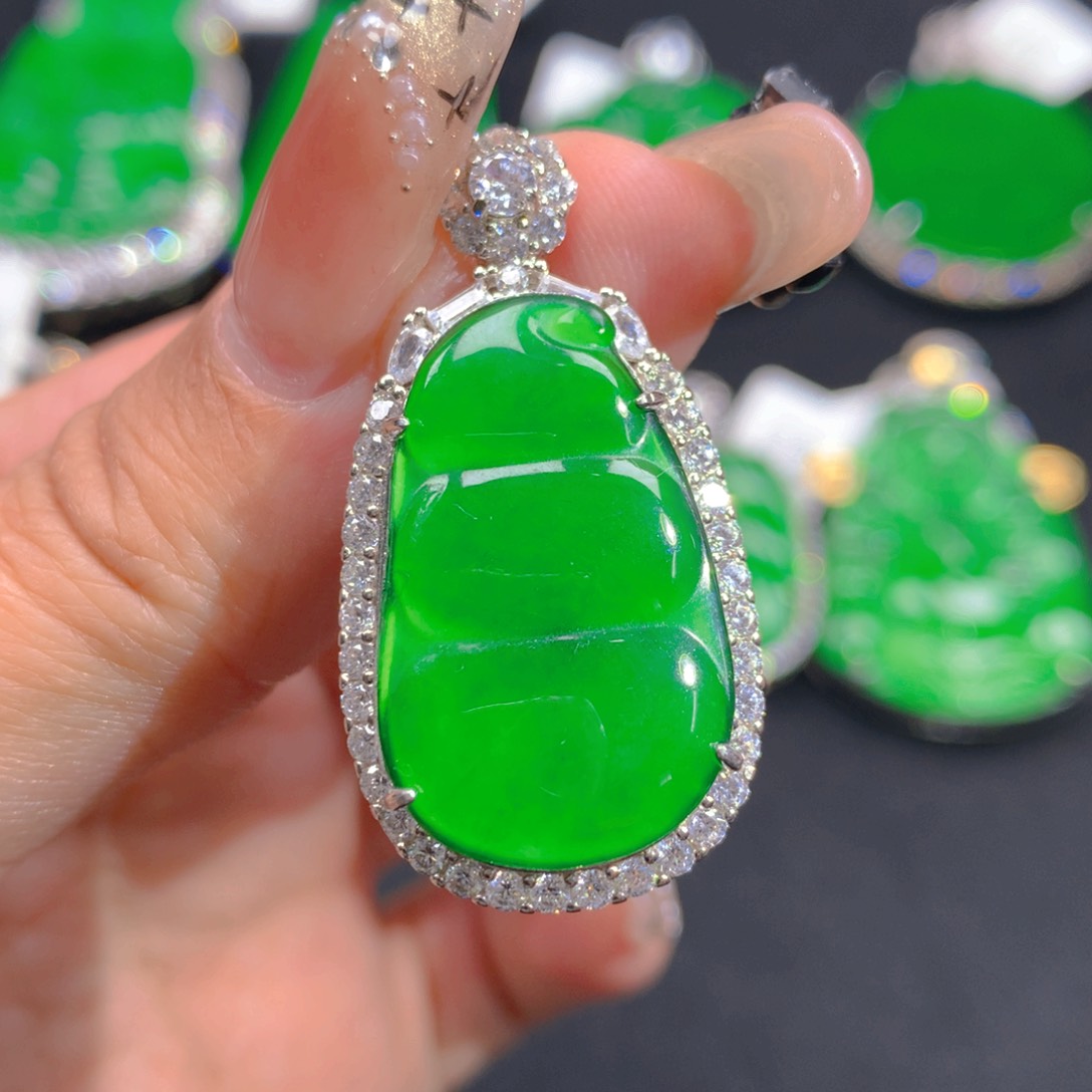 翡翠颈饰银S925镶嵌11111111111