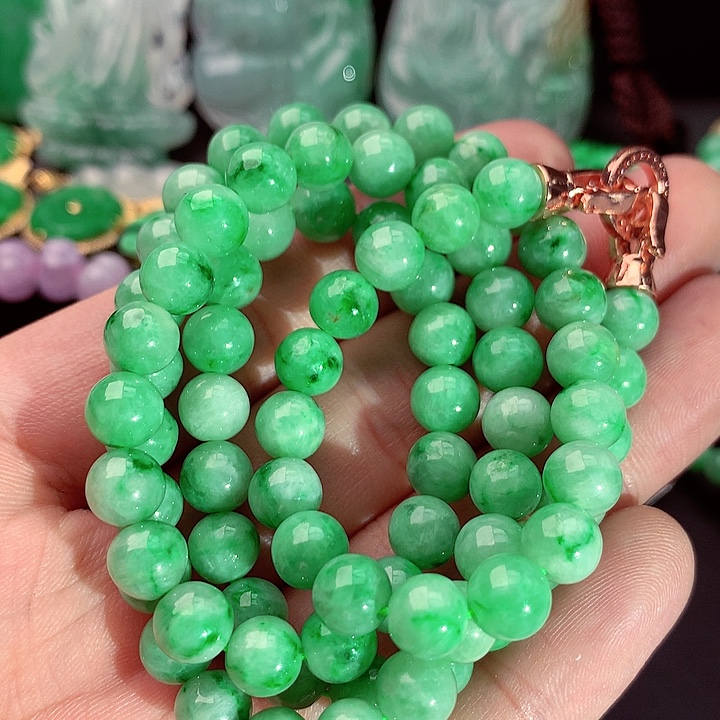 翡翠未镶嵌毛衣链