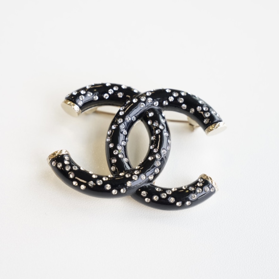 Chanel埃及系列满钻双c胸针