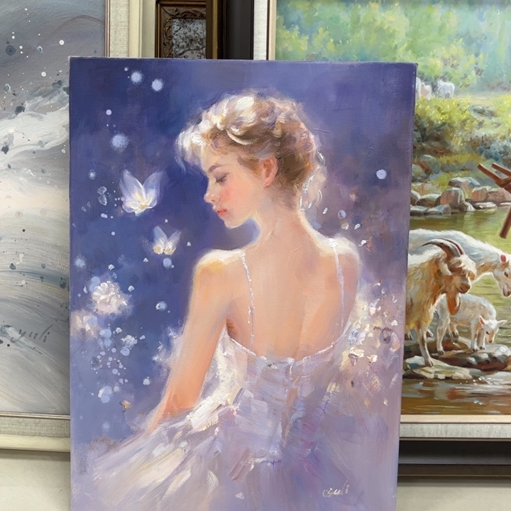 手工手绘精品油画50+70厘米