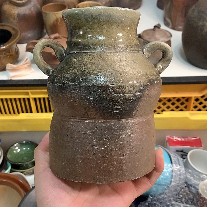 备前烧花瓶一个备前