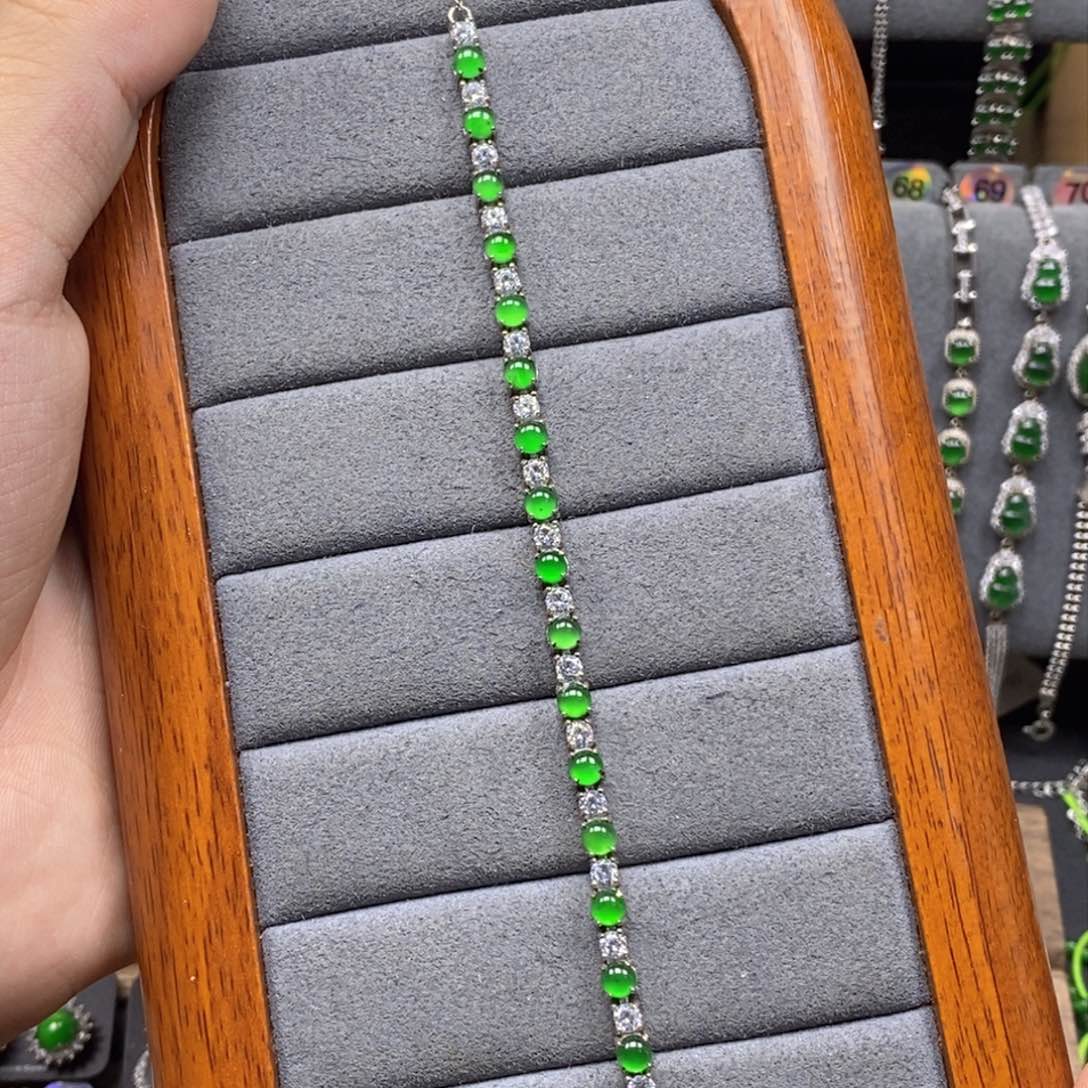 翡翠银S925镶嵌颈饰