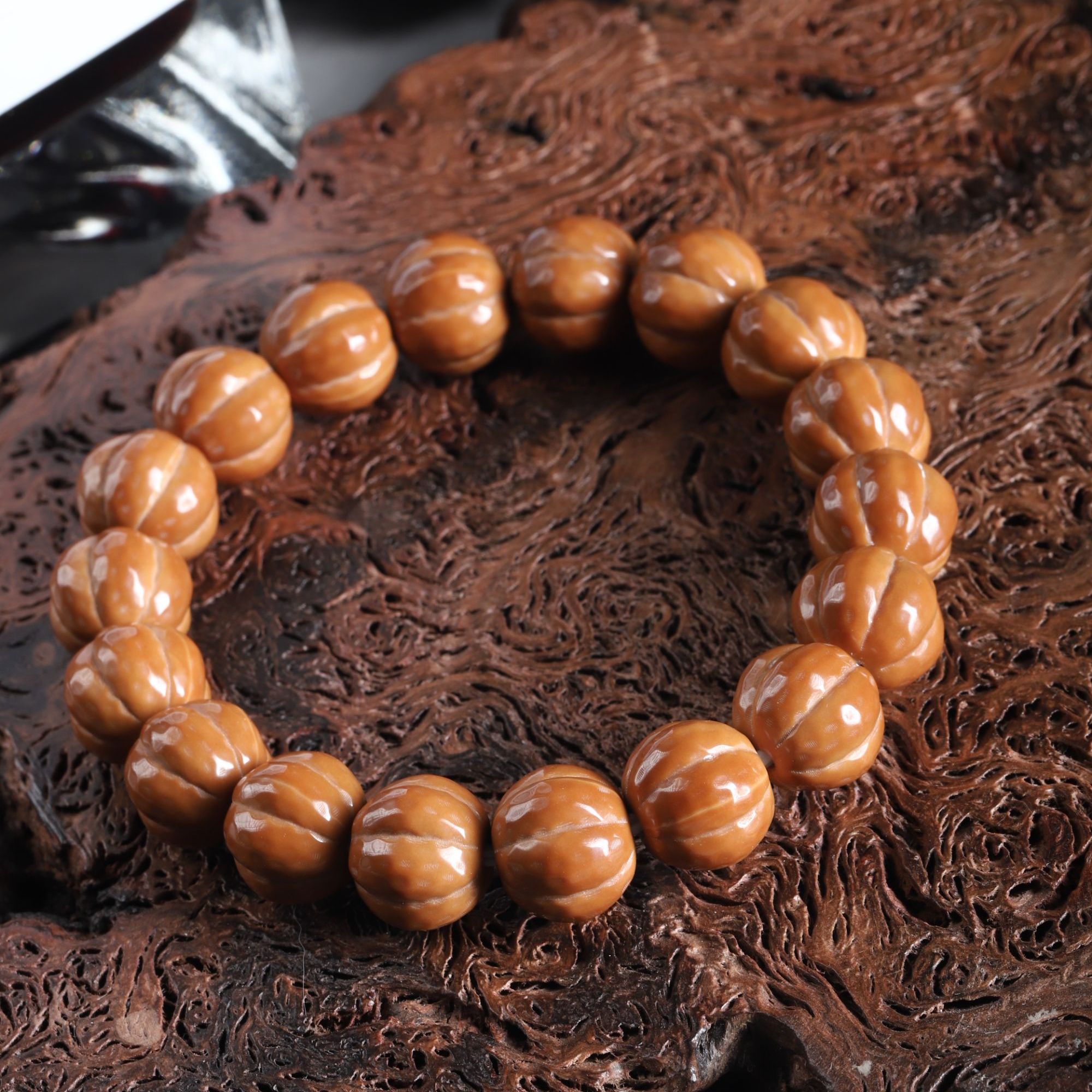 星光南瓜-猴头雕刻-14mm-全品-原生态