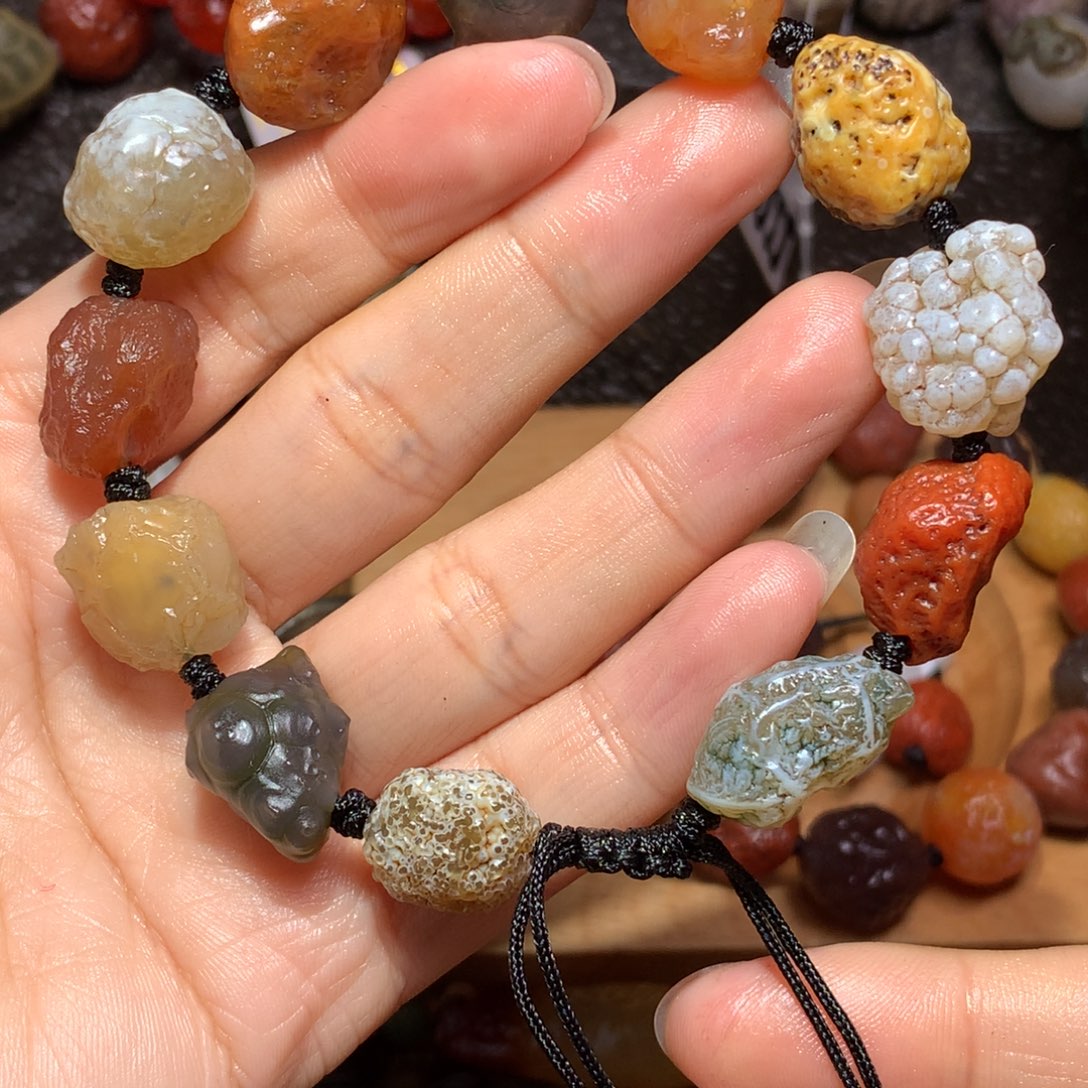 未镶嵌玛瑙/玉髓珠宝半成品