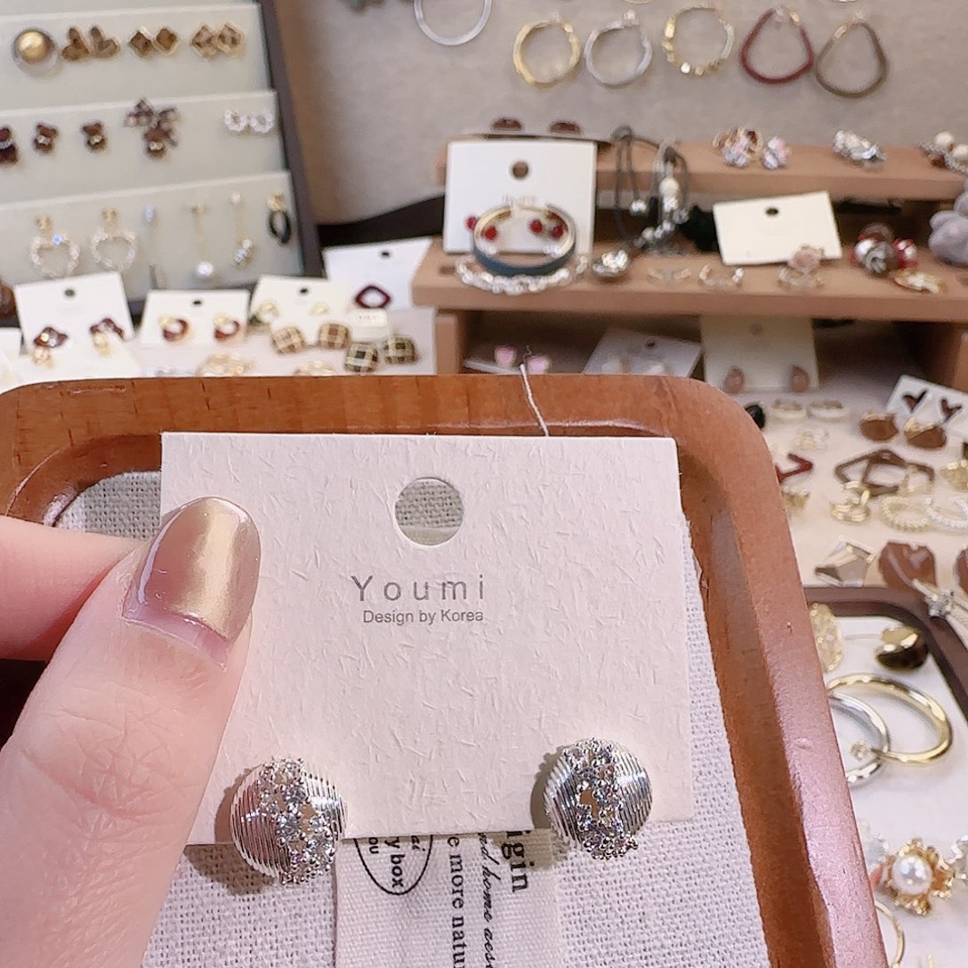 仿珍珠铜合金925银耳钉