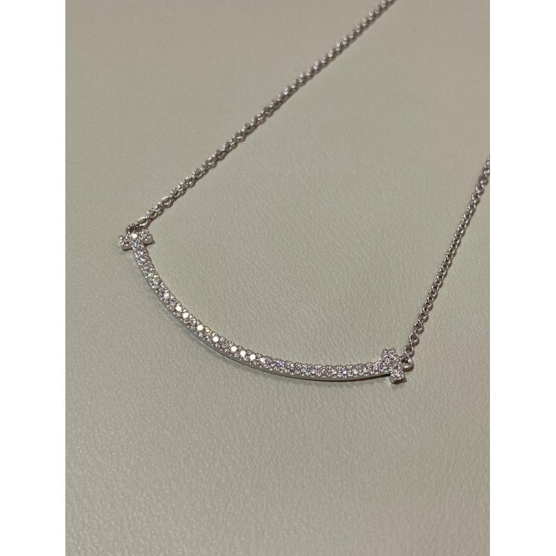 满钻宽版中号微笑项链