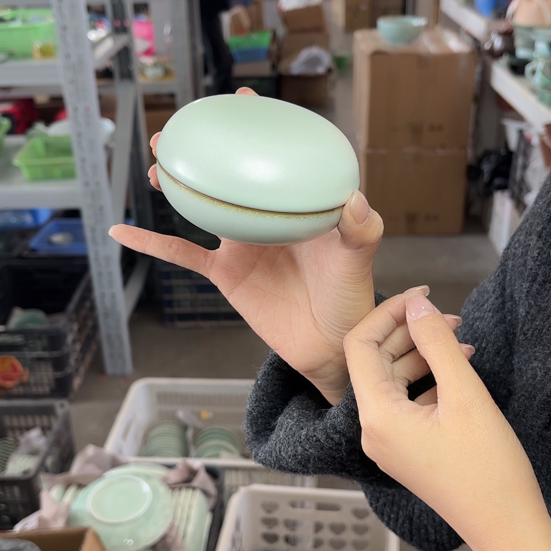 龙泉云间青瓷小米茶器