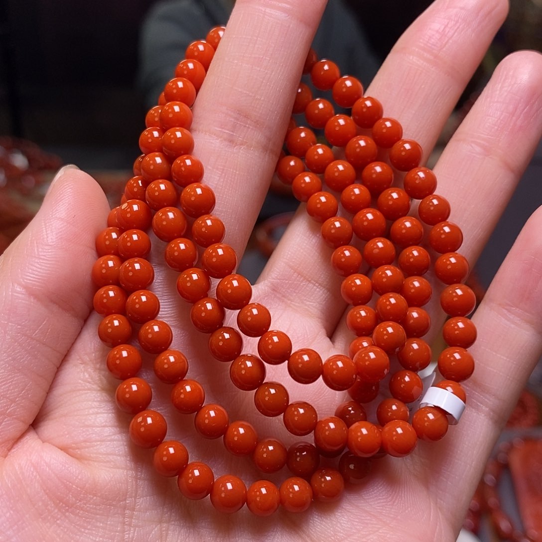 南红玛瑙多圈5m m未镶嵌