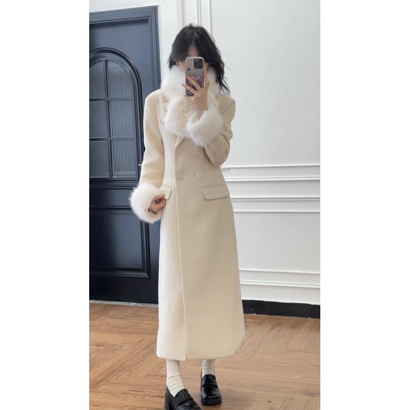 小小仟 留洋大小姐 C位千金穿搭 沙漏收腰双面呢长款大衣