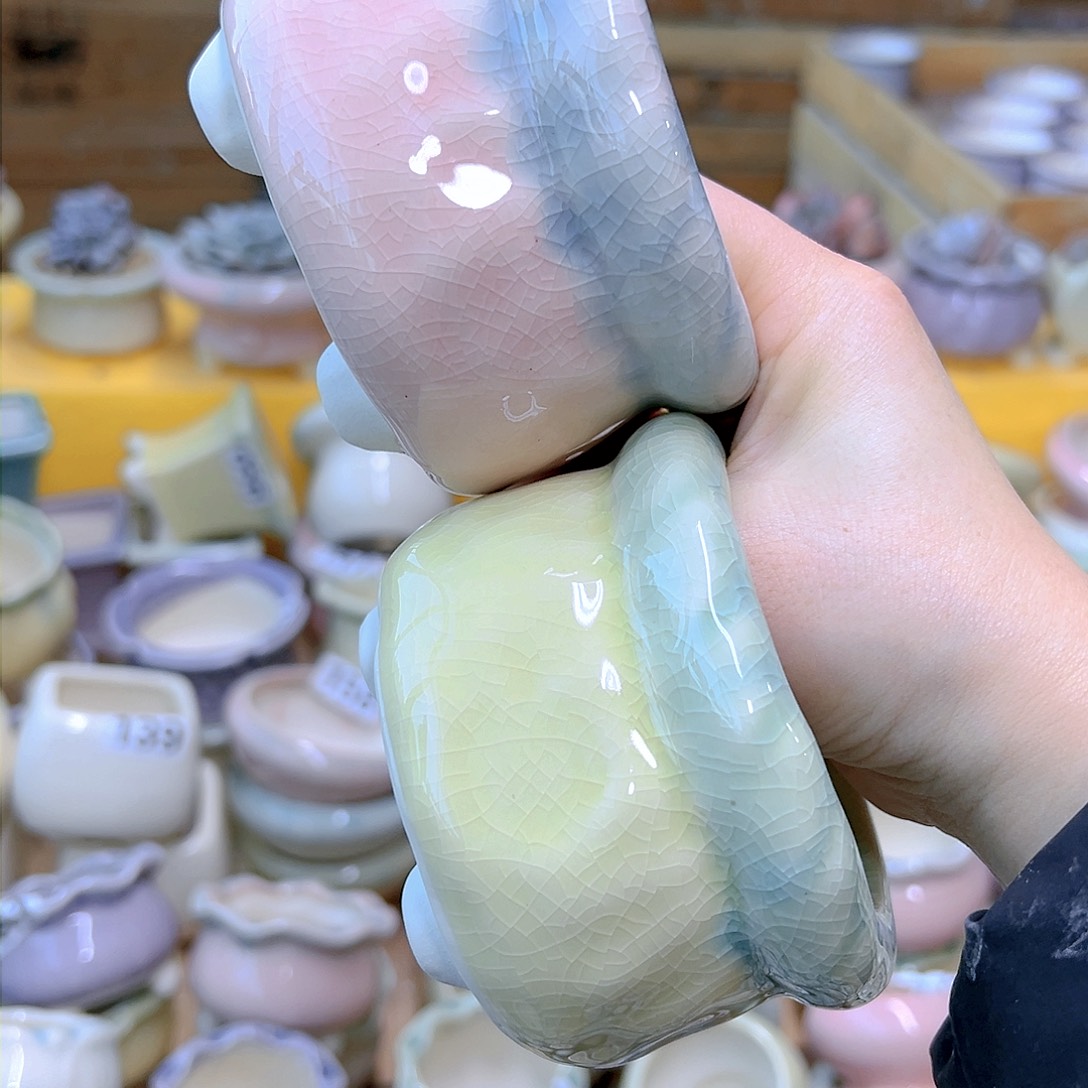 红陶陶瓷花盆当场满12包邮