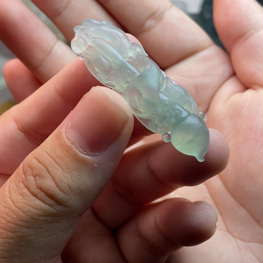 定制翡翠未镶嵌龙笔