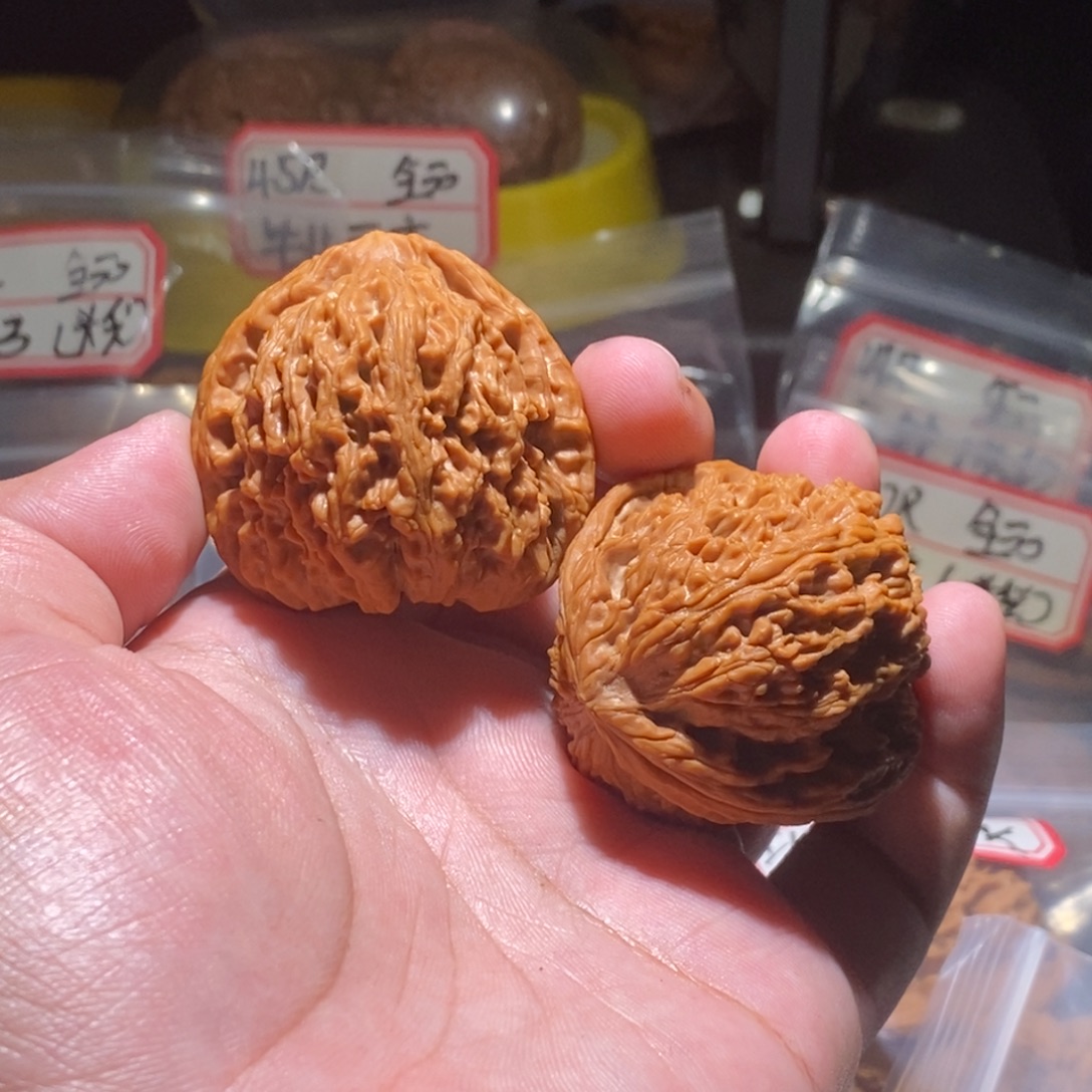 小***圆文玩核桃吊坠44全品南疆 