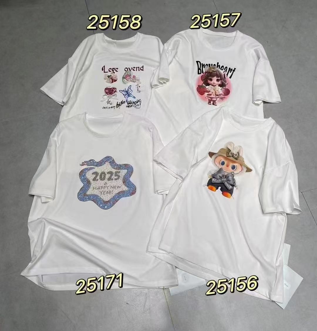 重工刺绣烫钻印花T