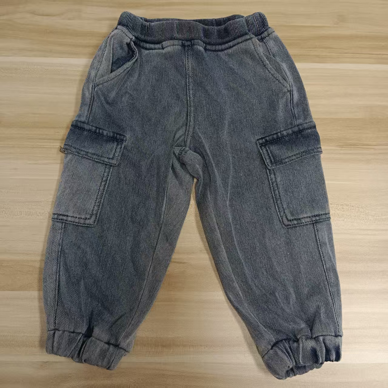 男童冬季加绒加厚韩版水洗棉工装休闲长裤