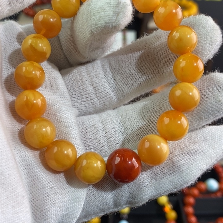 未镶嵌蜜蜡手链蜜蜡手串